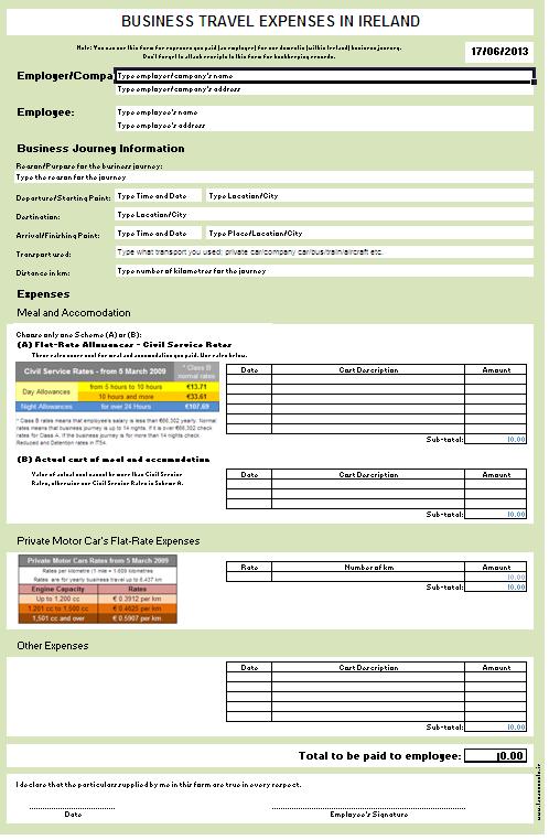 business travel expenses